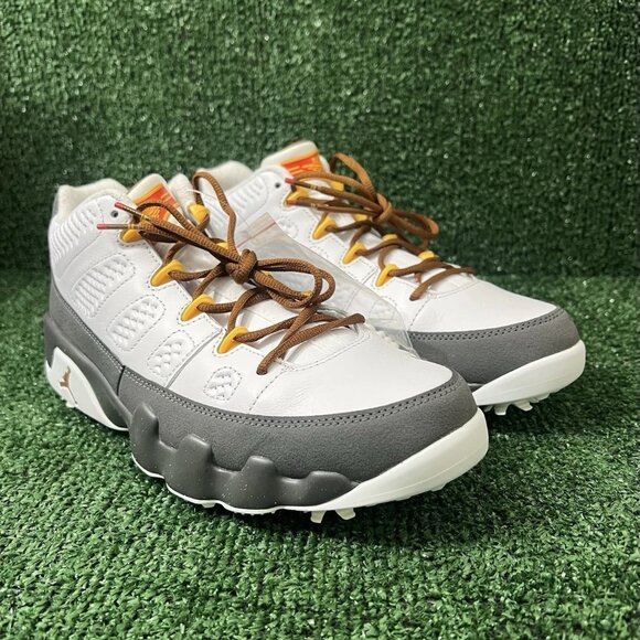 Nike Air Jordan 9 Golf Shoes Mens Size 9.5 Low NRG US Open White Grey FN6931-100 - Picture 9 of 15